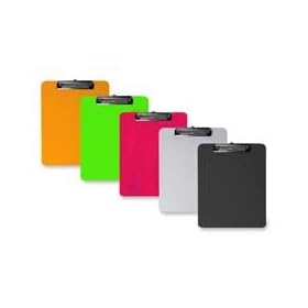 Transparent Plastic Clipboard, Flat Clip, 9"x12-1/2", Smoke (SPR01870)