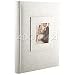 Kleer-Vu Photo / Memo Album with Window, Wedding Moire Collection, White, Holds 300 4x6