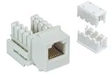 Category 3 Keystone Jack 110/RJ12 EIA568/USOC, White, Color: White