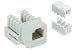 Category 3 Keystone Jack 110/RJ12 EIA568/USOC, White, Color: White