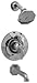 Graff G-7160-LM14-SN Topaz Pressure Balancing Tub & Shower Set Steelnox