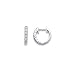 14k White Gold Small Diamond Hoop Huggie Earrings1/5ct (G-H Color, SI2 Clarity)