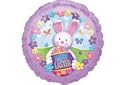 Bunny with Egg and Flowers Single Easter Balloon Gift