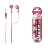 JVC Pink Gummy Headphones HA-F130-P