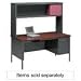 HON Company / Left Pedestal Return, 42x24x29-1/2, Walnut/Black / HONP3236LWP