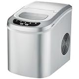 Sunpentown SPT- IM-121S Silver Portable Ice Maker With Removable Basket