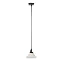 Royce Lighting RP2186ORB Essex One-Light Pendant Oil Rubbed Bronze with Opal Etched Globe