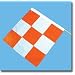 Mutual 14977 Heavy Duty Nylon Airport Flag, 36" Length x 36" Width, Orange/White