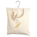 Natural Canvas Clothespin Bag - Stores Clothespins (Natural) (12 1/2"H x 10 1/2"W)