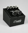 Cristoforo Cardi Black Enamel Cufflink and Stud Set in Silver Setting