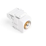 Leviton 40735-RWW QuickPort RCA with 110 Block, White Insert, White