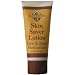 Skin Saver Lotion 3oz from All Terrain Company Moisturizes and nourishes face and body after outdoor activity. Ingredients: Water, Glycine Soja (Soybean) Oil, Glycerin, Cetyl Alcohol, Stearic Acid, Aloe Barbadensis (Aloe) Leaf Extract, Potassium Hydroxide, Arnica Montana Flower Extract, Salix Alba (Willow) Bark Extract, Tocopherol, Methylparaben, Propylparaben. Skin Saver Lotion 3oz from All Terrain Company UPC: 608503040037
