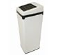 14-Gal Space-Saving Touchless Trash Can SX - White Steel