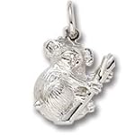 Koala Bear Charm, Sterling Silver