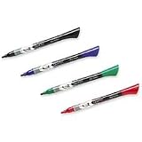 Quartet EnduraGlide Dry-Erase Markers, Bullet Point, Red, Black, Green and Blue, Set of 4 Markers (5001-1M)