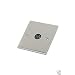 SATIN CHROME 1 GANG TV COAX SOCKET BLACK DSL233