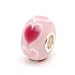 Pink Heart Love Murano Glass Bead Charm Fits