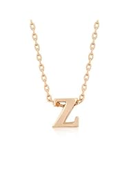 Alexander James Rose Gold Bonded Simple Z Initial Pendant with Lobster Clasp set in Rose Goldtone. All pendants come with 18 inch chain with 2 inch extender.