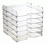 Display Dynamics 12x12 Open/Lipless Stackable Paper Trays