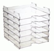 Display Dynamics 12x12 Open/Lipless Stackable Paper Trays