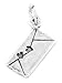 Love Letter Envelope Charm- Sterling Silver title=
