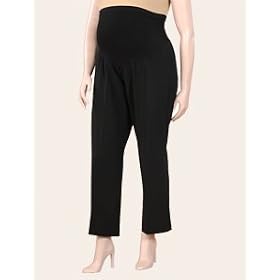 Motherhood Maternity: Plus Size Petite Secret Fit Belly(tm) Bi-stretch Suiting Must-have Basic Maternity Pants