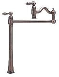 World Imports Belle Foret N18101CP Deck Mounted Pot And Kettle Filler - Shown In Tumbled Bronze, Chr