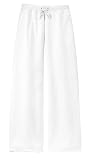 NEW District Threads - Ladies Velour Fitted Flare Pants White-S