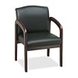 Guest Chair, 23"x25-1/2"x33-1/2", Black/Mahogany Frame
