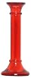 Colorful Recycled Art Glass Large Watermelon Red Candleholder 7 3/4"h Set of Two