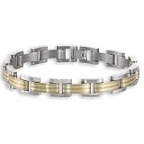 Men's Titanium and 14k Bracelet