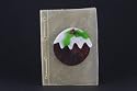 Xmas Pud Christmas Card for Dogs made with Edible Rawhide - Reg and Ruby