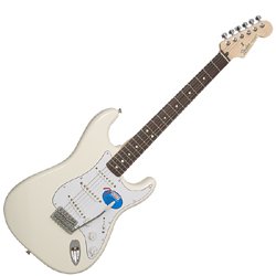 Standard Stratocaster Solid Body Electric Guitar Arctic White, Rosewood Neck