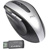 Micro Innovations Wireless Optical Mouse - Optical - USB - 5 x Button - Black, Silver