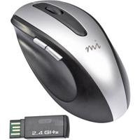 Micro Innovations Wireless Optical Mouse - Optical - USB - 5 x Button - Black, Silver