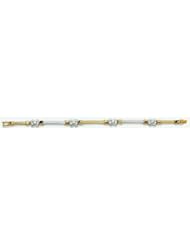 14k Imported Two Tone Bracelet 7"