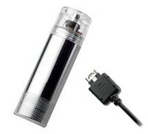 Samsung SCH-A930 AA battery Powered Emergency Cell Phone Travel Charger / Re-Charger in high grade Brushed Aluminum housing!