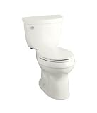 KOHLER K-3609-0 Cimarron Comfort Height Elongated 1.28 gpf Toilet with Class Six Technology, White