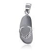.925 Sterling Silver Gorgeous Flip Flop 38mm x 12mm Pendant Charm