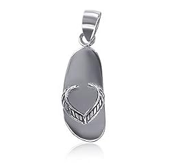 Sterling Silver Gorgeous Flip Flop 38mm x 12mm Pendant Charm