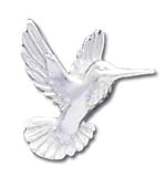 Solid Sterling Silver Hummingbird Pendant