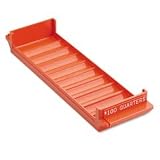 MMF Industries Shallow Coin Tray, Quarters, $100.00, Orange