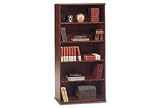Double Bookcase In Dark Cherry - Office Furniture Groupings