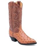 Men's Tony Lama 13 Quill Ostrich Pull On Western Boots
