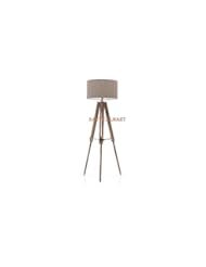 Lighting: NAUTICALMART DESIGNER VINTAGE CLASSIC TEAK WOOD TRIPOD FLOOR LAMP. - NAUTICALMART INC