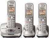 Panasonic KX-TG4023N DECT 6.0 PLUS Expandable Digital Cordless Phone with Answering System, Champagne Gold, 3 Handsets