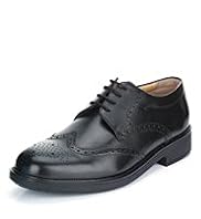 Airflex™ Wide Fit Leather Derby Brogue Shoes