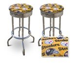 2 Pittsburgh Steelers NFL Football Themed Specialty / Custom Barstools Set
