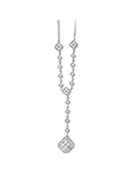 14K White Gold Diamond Necklace