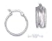 Sterling Silver 7/8 Inch Hoop Earrings Rope Edges On French Lock